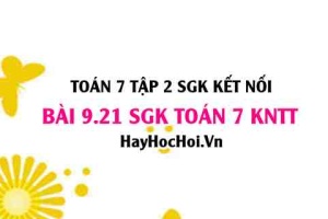 Bài 9.21 SGK Toán 7 Tập 2 Kết nối tri thức